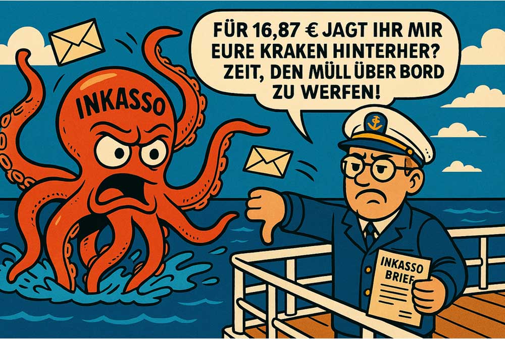 Inkasso über Bord – Wie Torpedo Tom der Krakenpost den Stecker zog