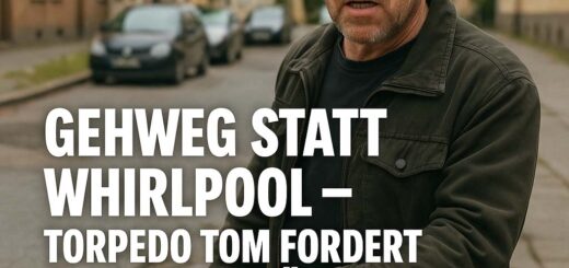 💣 Gehweg statt Whirlpool – Torpedo Tom fordert klare Prioritäten bei der Stadtplanung
